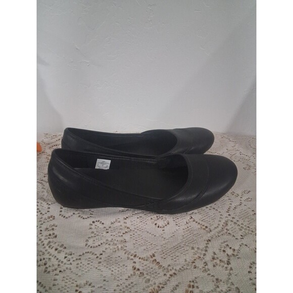 Merrell Shoes Womens Sz 8 Ballet Flat Comfort Slip On Leather Select Grip Black - Picture 2 of 8